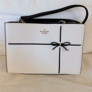 Kate Spade Black and White Bow Shoulder Bag